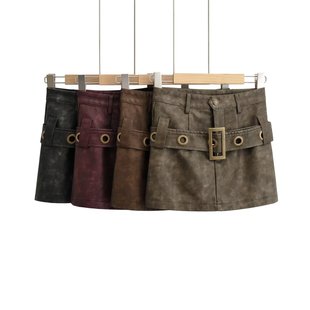 ���^����Ƥȹ����ȹŮ���¿�͹����f��ɫ��������a��PUƤ��ȹ��