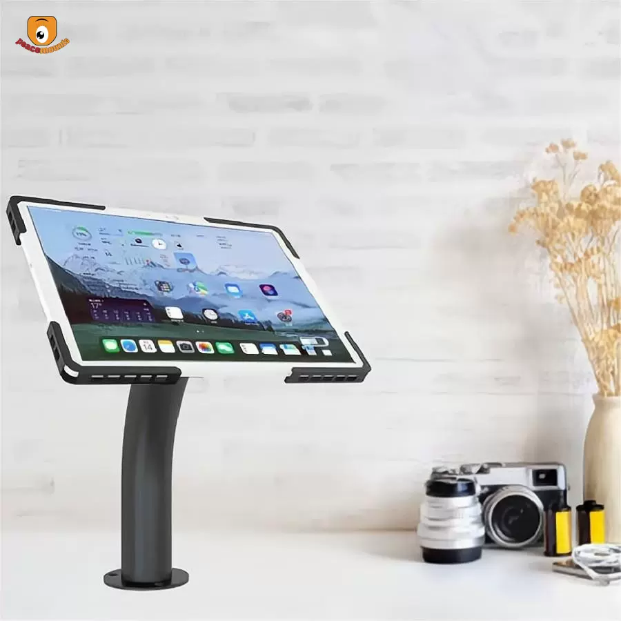 厂家供应平板支架 连锁餐厅pos收银点餐点单带锁防盗平板支架