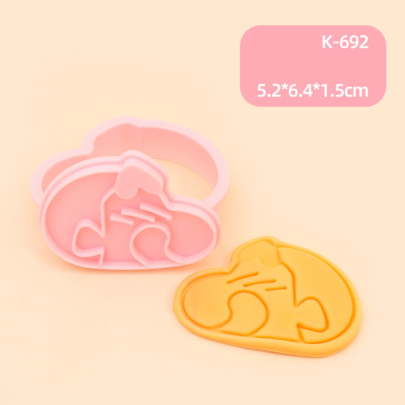クレヨンしんちゃん漫画クッキー型漫画キャラクター 3D 立体プッシュ式 diy クリエイティブ家庭用ベーキングツール|undefined