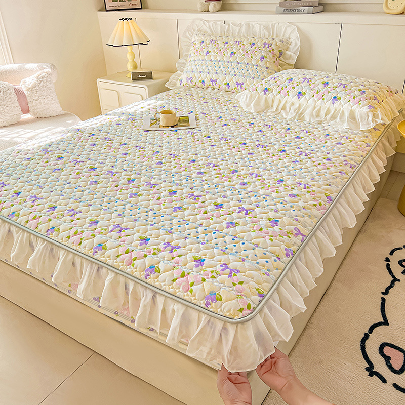 A類綿挟みベッド笠単品厚手ベッドカバー南通ホテル席夢思マットレス保護カバー全包滑り止めシーツ