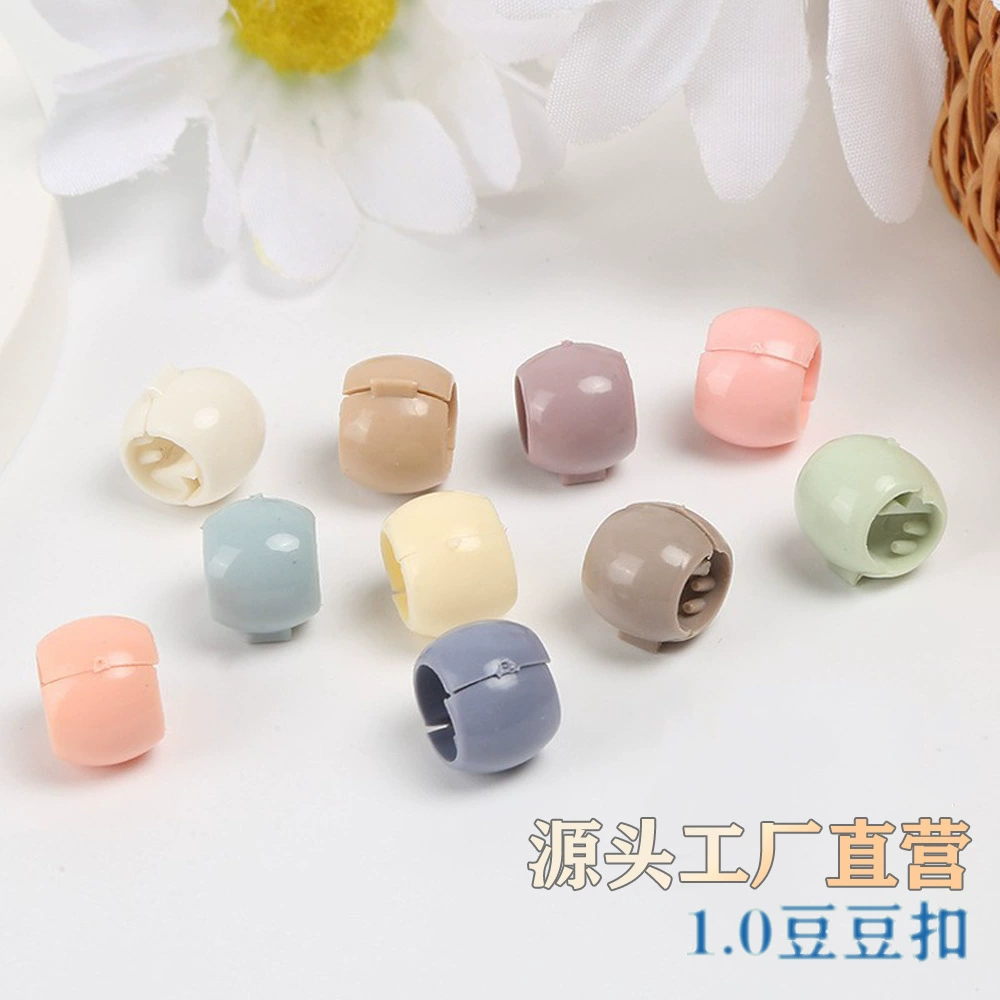 Оптовая продажа, 1 см, мини-заколка в стиле HyunA, мини-конфеты, разноцветные бусины, круглая пряжка в виде бобов, заколка для плетения волос