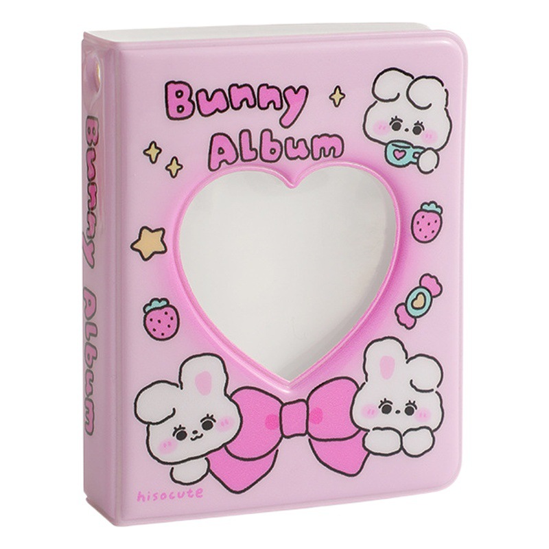 Hisocute lindo conejo un libro de tarjetas Palace Girl's tres pulgadas álbum Polaroid Star-Chasing girl's storage book