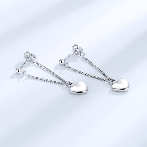 Love tassel earrings for women, back-hanging niche design, retro ins, simple, cold style, high-end earrings trend