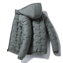 一件代发棉衣男士冬季连帽防寒加厚大码青年工装棉袄休闲保暖外套