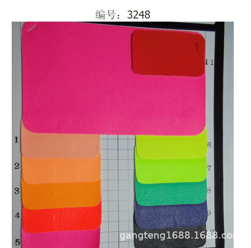 荧光 羊纹PU 彩色绵细纹皮革 鲜艳色仿羊皮箱包 PU仿真皮革3248