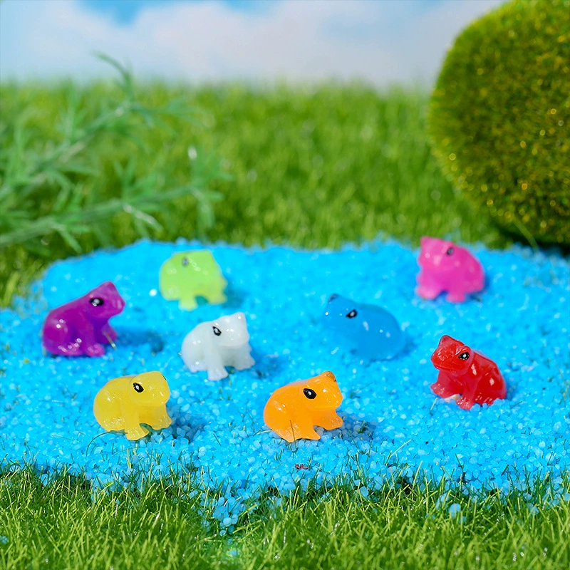 Colorful doll, creative accessory, frog, micro landscape
