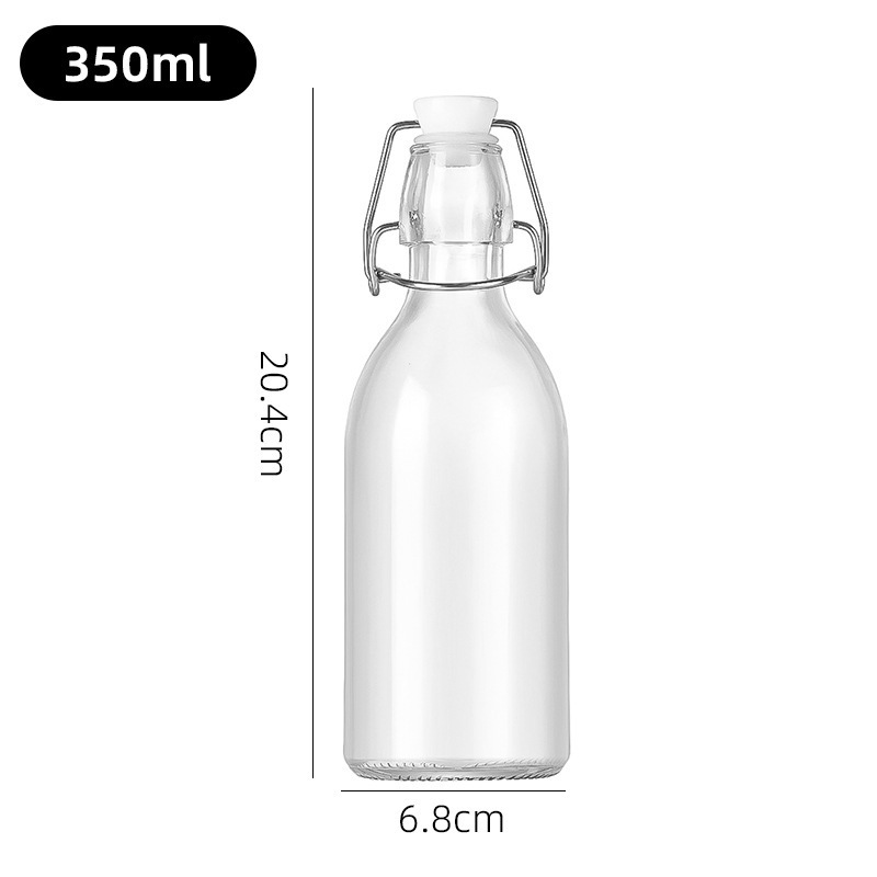 Botella de enzima de vidrio transparente de jugo de frutas botella de bebida de vino de frutas botella de vino de frutas de Amazon botella de vidrio caliente