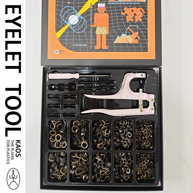 Juego de herramientas de instalación de hebilla de ojo de gas, hebilla de ojo de pollo redonda de cobre puro, 600 juegos de caja de regalo, comercio electrónico transfronterizo, derechos de autor exclusivos