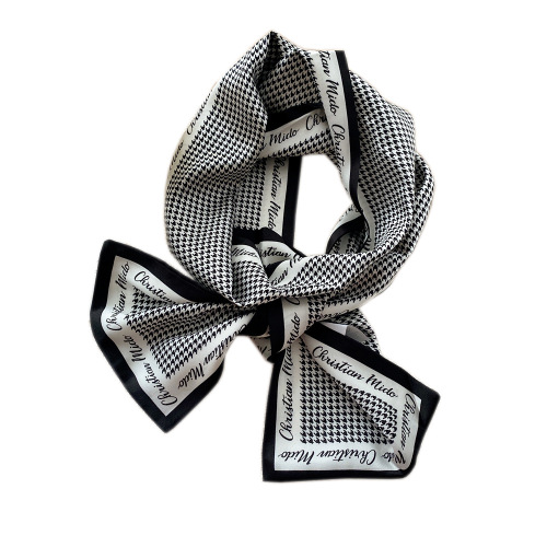 Long silk scarf for women, suitable for spring and autumn, stylish all-season scarf, narrow and long style hair tie, bag strap, temperament suit belt, fluttering scarf