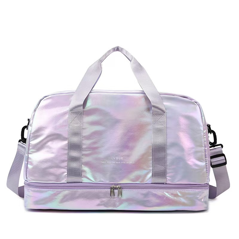 Bolso de fitness de moda 2026 nuevo bolso de mano brillante perlada de gran capacidad de almacenamiento bolso de viaje mochila deportiva