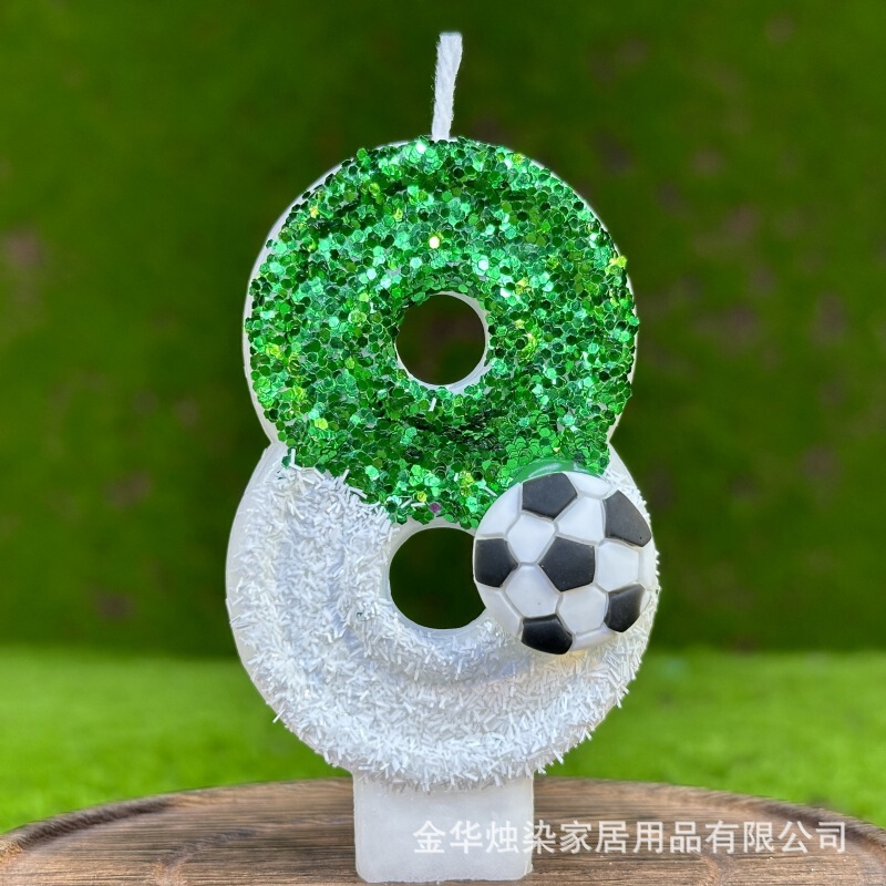 Amazon の人気サッカーシリーズデジタルキャンドル色変化クリエイティブ男の子の誕生日キャンドルケーキデコレーションドロップシッピング|undefined
