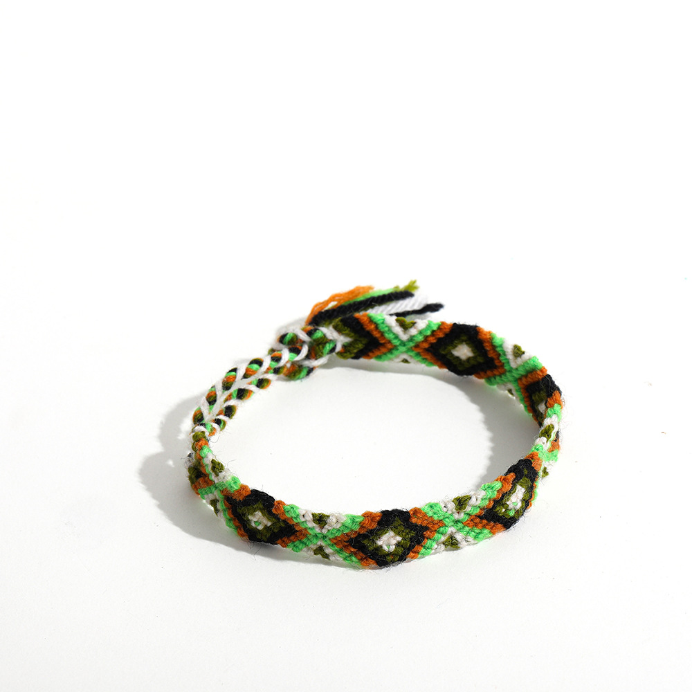 Ethnic Style Cotton Weaving Color Wide Bracelet Wholesale Jewelry Nihaojewelry display picture 2