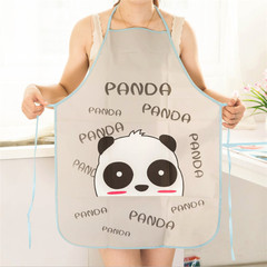 Kitchen PVC Korean-style long-sleeved apron, home use kitchen waterproof oil-proof cover-up women's workwear adult cooking apron with waistband