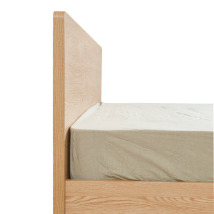 Palm Pearl Japanese Bed 1.5/1.8 m Log Color Plate Bed Dual-use Coconut Mattress Double Straight Back Bed MZ