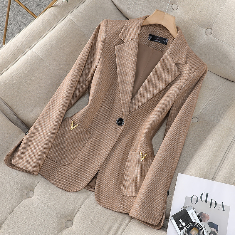 Women's Clothing popular small suits for women spring and autumn new style temperament slim professional jacket temperament commuter formal suit_voghion.com