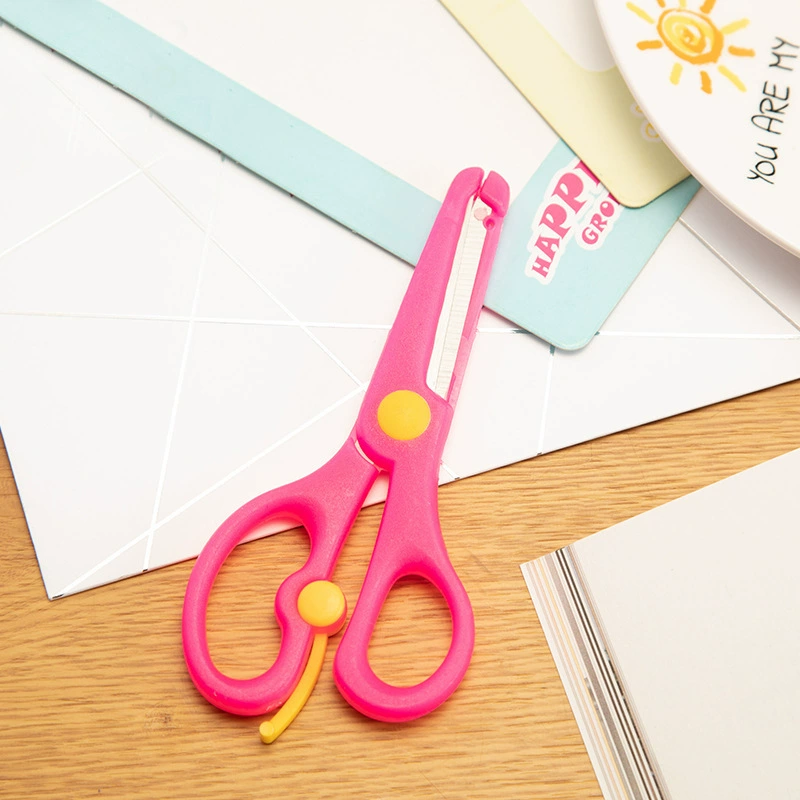 Детские безопасные scissors, мультяшная эластичная пластиковая фотоальбом для учащихся начальной школы раннего возраста, DIY