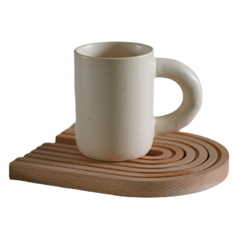 Diseño original nórdico japonés cafetera de madera maciza estera de aislamiento placemat taza estera tazón estera de nogal negro haya