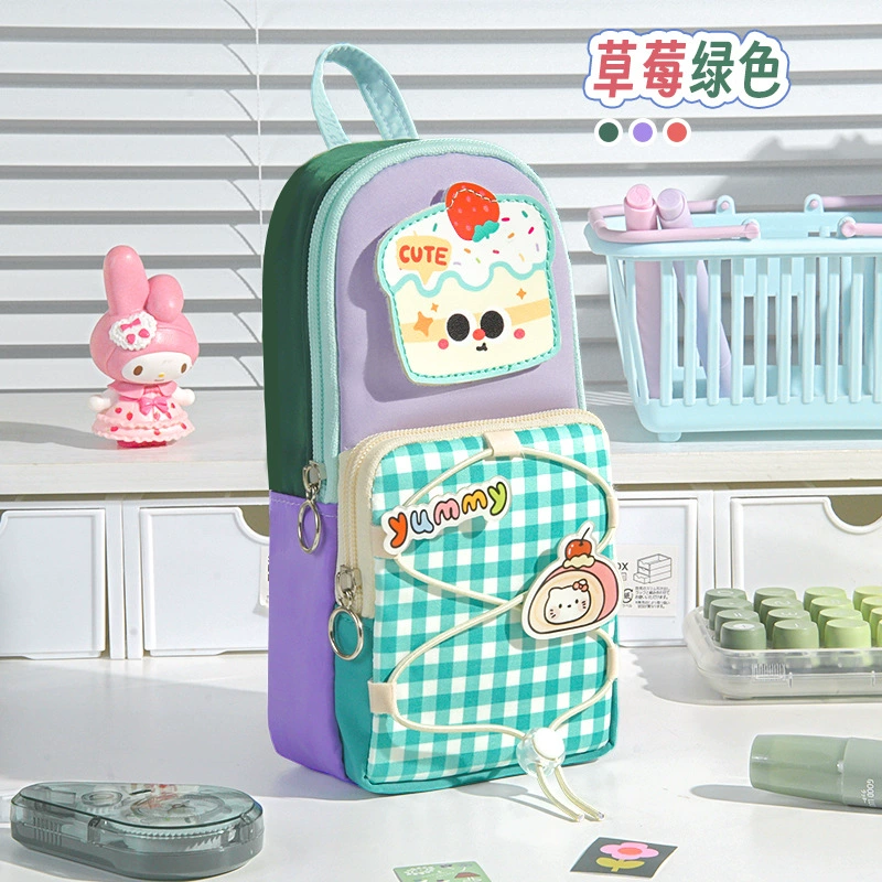 School bag, capacious high quality pencil case for pencils for elementary school students, new collection