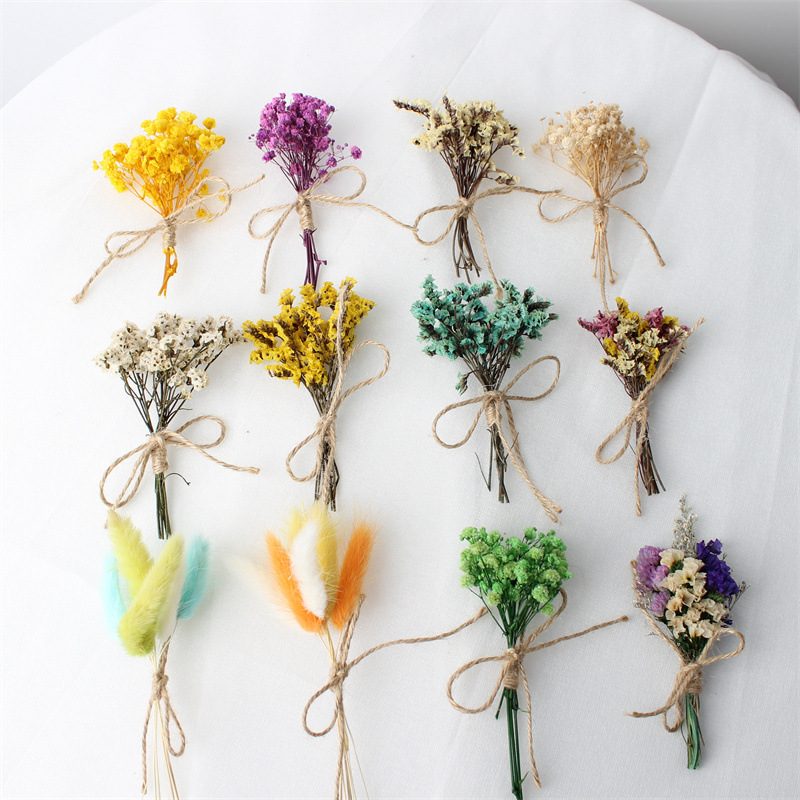 Gypsophila Dried Flower Bouquet Material Kit Wedding Favor Gift Box Corsage Wedding Candy Box Eternal Flower Eternal Flower Gift Box