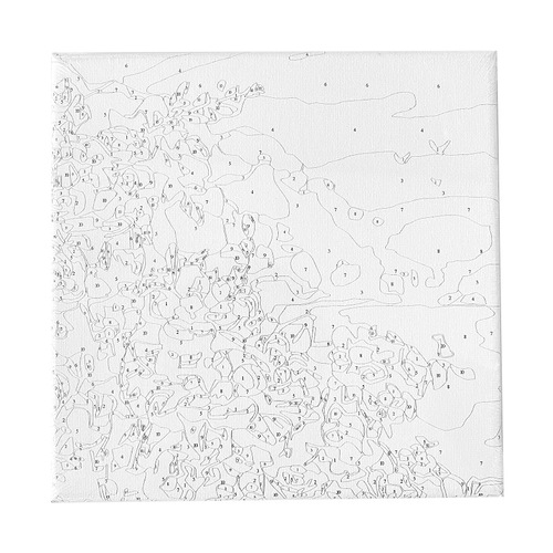 Digital oil painting diy student hand-painted living room bedroom decoration painting children's hand-filled coloring painting landscape oil painting set