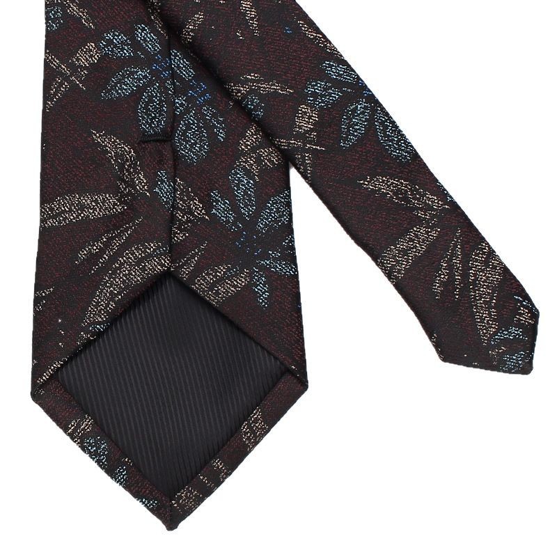 Randig slips för män, vintage jacquard slips i polyester_voghion.com