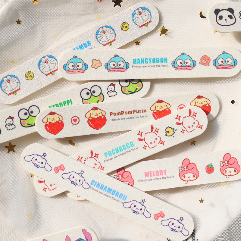 Cute Nail File Girl's Heart Cartoon Double-Sided Nail Grinding Strip Household Nail Grinding and Polishing No Sand Grinding Strip