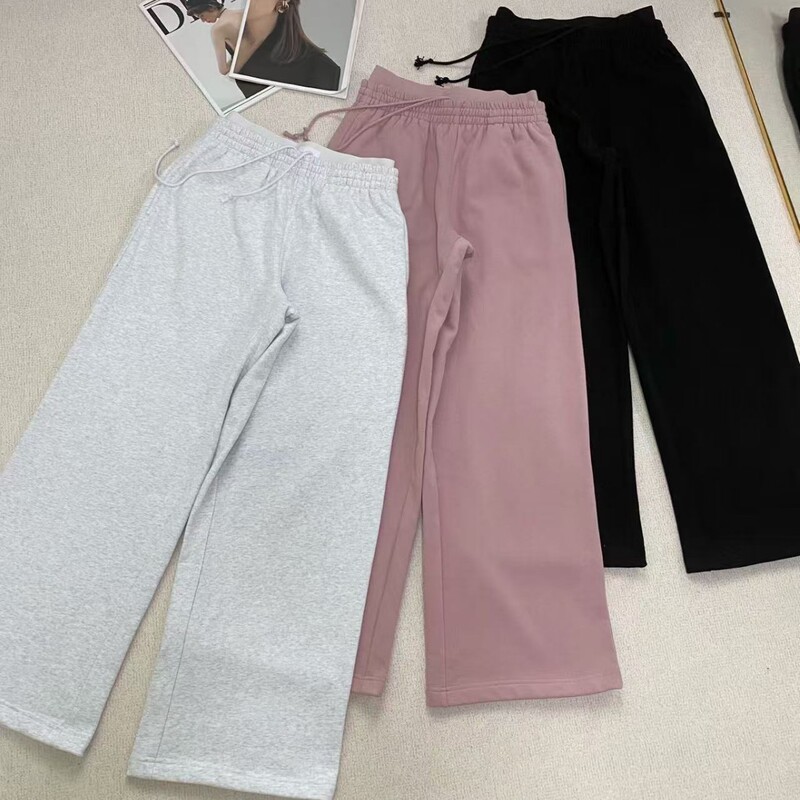 Kardashian Skims Cotton Fleece Double Waistband Double Waist Wide Leg Sweatpants Kardashian Skims Cotton Fleece Double Waistband Double Waist Wide Leg Sweatpants