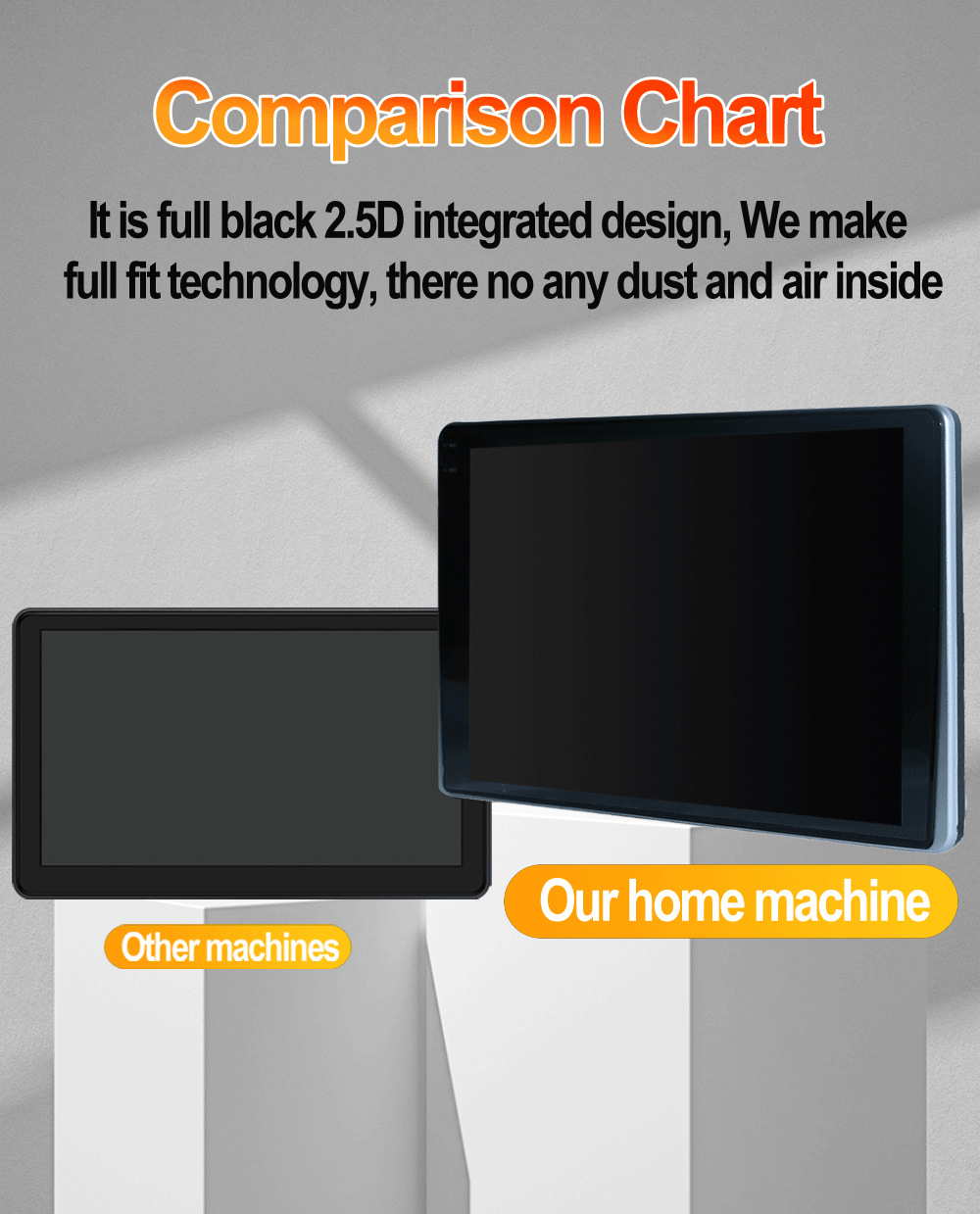 Android universal plug-in headrest display 10.1-inch HD IPSMP5 car rear entertainment system player