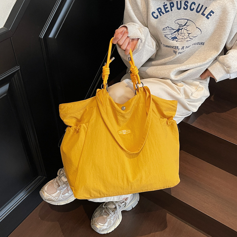 New Nylon Washed Wrinkled Handbag for Women, Simple and Lightweight Shopping Bag, Dopamine Fashion Korean Style Shoulder Bag New Nylon Washed Wrinkled Handbag for Women, Simple and Lightweight Shopping Bag, Dopamine Fashion Korean Style Shoulder Bag