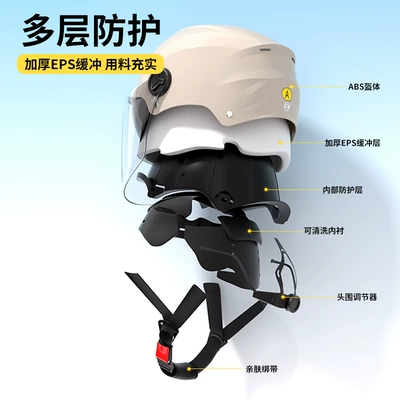 Motosiklet kaskı (dəbilqə) — Certified Dual-Mirror Electric Motorcycle Helmet for