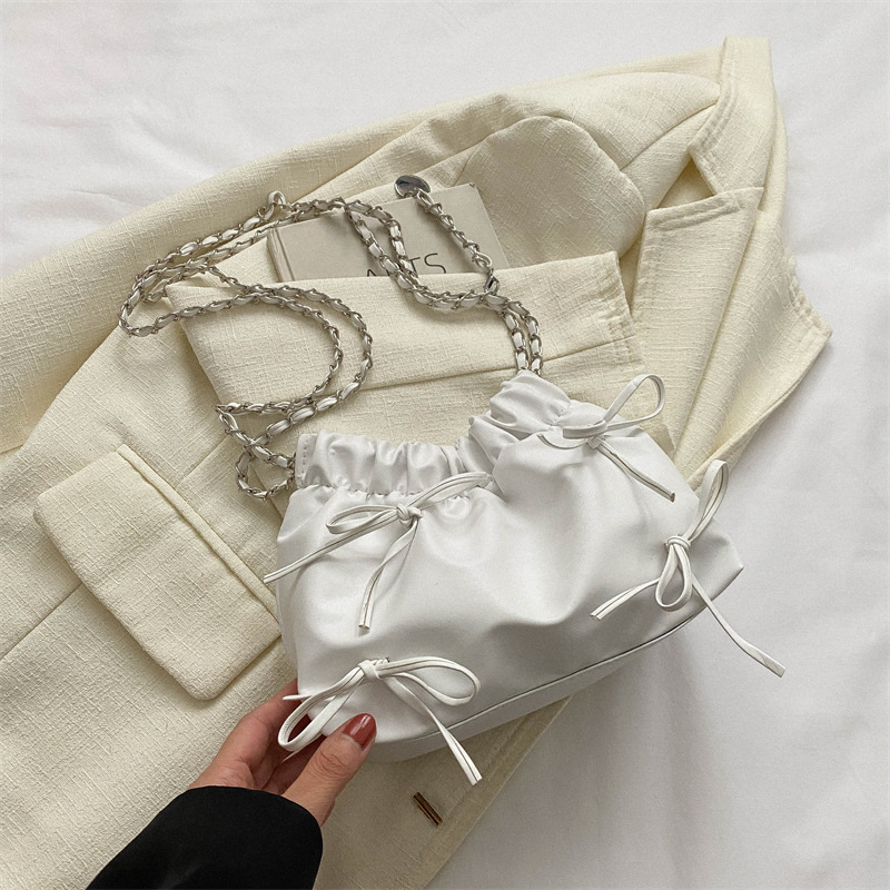 Cordón de gran capacidad moda arco bolsa para mujeres 2023 nuevo todo-juego ins cadena hombro crossbody bolsa