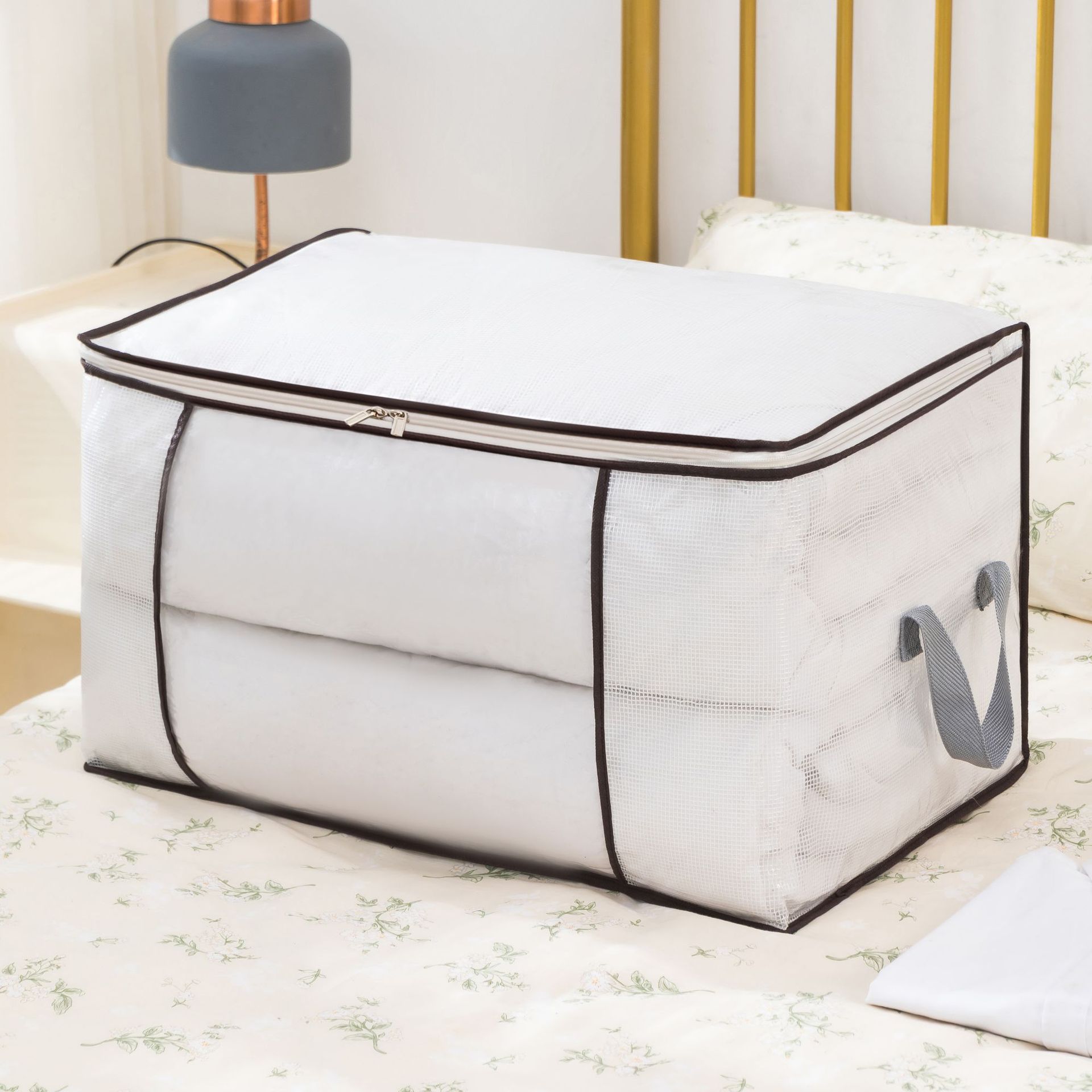 bolsa de almacenamiento a prueba de moho a prueba de humedad a prueba de agua gran capacidad de acabado de ropa de transporte de equipaje edredón ropa caja de almacenamiento transparente