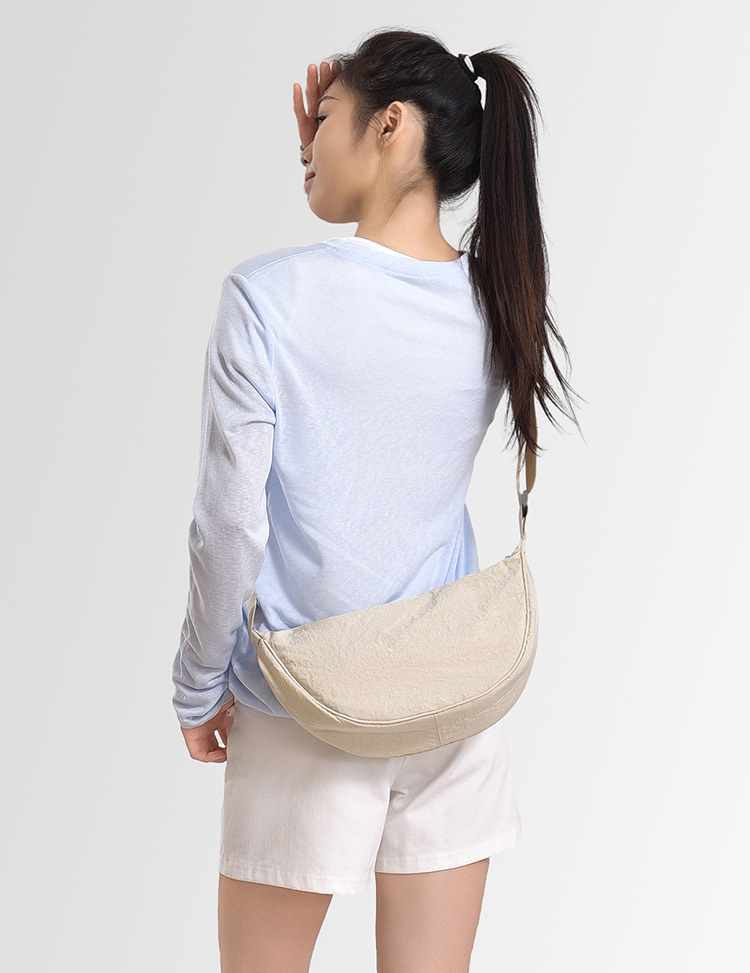 Bestseller: Gewaschener Stoff, knitterfrei, schlicht, stylisch, leicht, verstellbarer Schultergurt, vielseitig, lässig_voghion.com