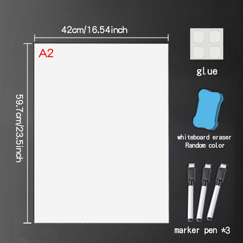 Transfronterizo A2A3A4A5 tabla blanca de absorción magnética borrable tabla de escritura nota de papel pegatinas de refrigerador personalizadas magnéticas pet image 6