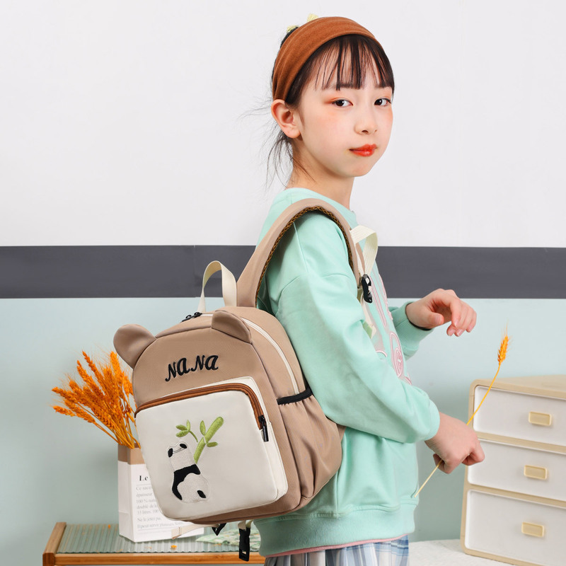 儿童书包撞色可爱减负幼儿园双肩包中小班男女宝宝卡通小背包刺绣|undefined