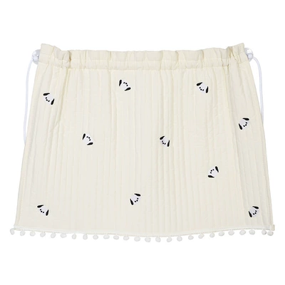 side curtain cartoon car sun: Sun shade - quilted-wool-ball-embroidered-curtains-black-and-white-dog