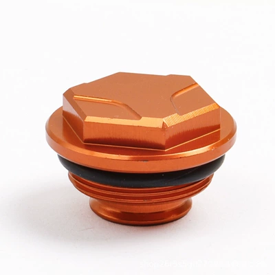 Motorcycle Cnc Aluminum Lower Pump Cover for Ktm Sx Exc Husqvarna Gasgas Brake Reservoir (Motorcycle Safety Supplies) - orange