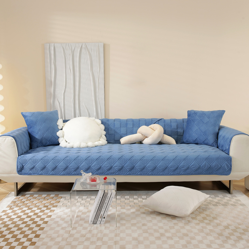 Cojín del sofá cuatro estaciones universal 2023 nuevo moderno simple toalla trasera antideslizante cubierta de tela cojín cubierta del sofá del diamante