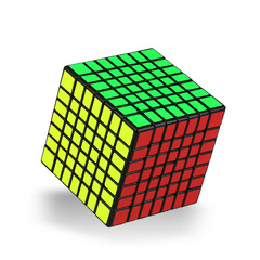 Qiyi Qixing 7-layer black and white sticker cube 7-layer cube high performance intelligence toy puzzle cube