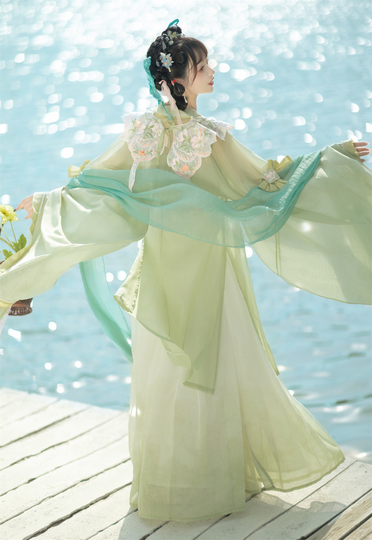 原创设计烟萝美人汉服女飘逸春秋中国风仙气齐腰襦裙全套8367-阿里巴巴