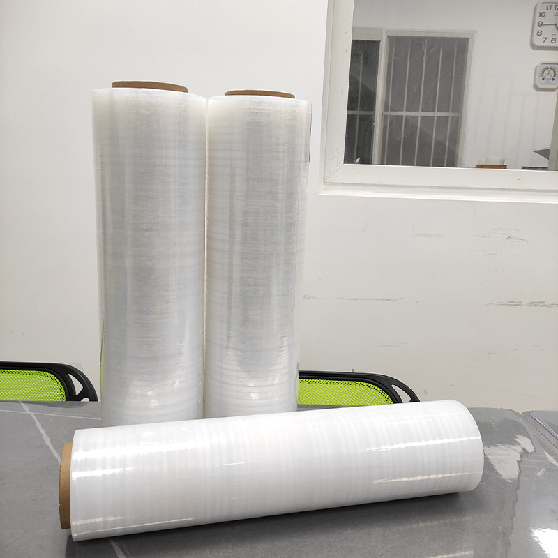 Fábrica al por mayor de película de bobinado logística embalaje estiramiento película de bobinado blanco transparente máquina PE película de bobinado película de sellado