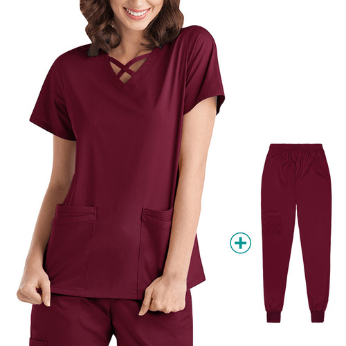 New elastic quick-drying medical work clothes, oral dentistry doctor operating room surgical clothes, thin hand-washing clothes, foreign trade