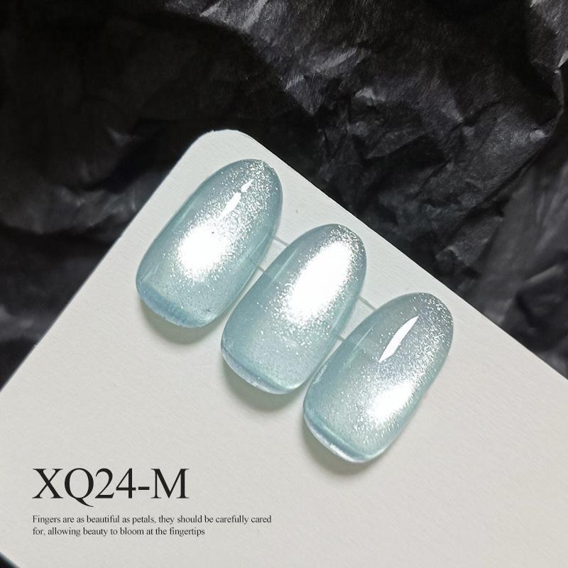 新款16色星光乐园猫眼甲油胶套装美甲店专用玻璃珠猫眼美甲光疗胶|undefined