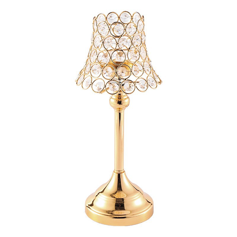Candelaria en forma de paraguas estilo europeo candelabros de cristal bodas candelabros ornamentos de decoración romántica