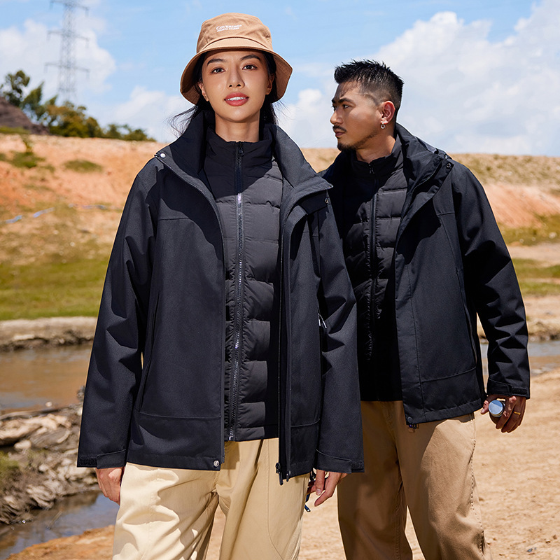 2026 New Style Outdoor Jacket for Men and Women, Three-In-One Detachable Two-Piece Set, Windproof and Waterproof, Warm for Autumn and Winter 2026 New Style Outdoor Jacket for Men and Women, Three-In-One Detachable Two-Piece Set, Windproof and Waterproof, Warm for Autumn and Winter