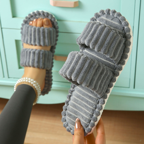 Direct Supply New Women's Four Seasons Home Slippers Deodorant, Wear-resistant, Non-slip, Lightweight, Comfortable and Soft Couple Slippers