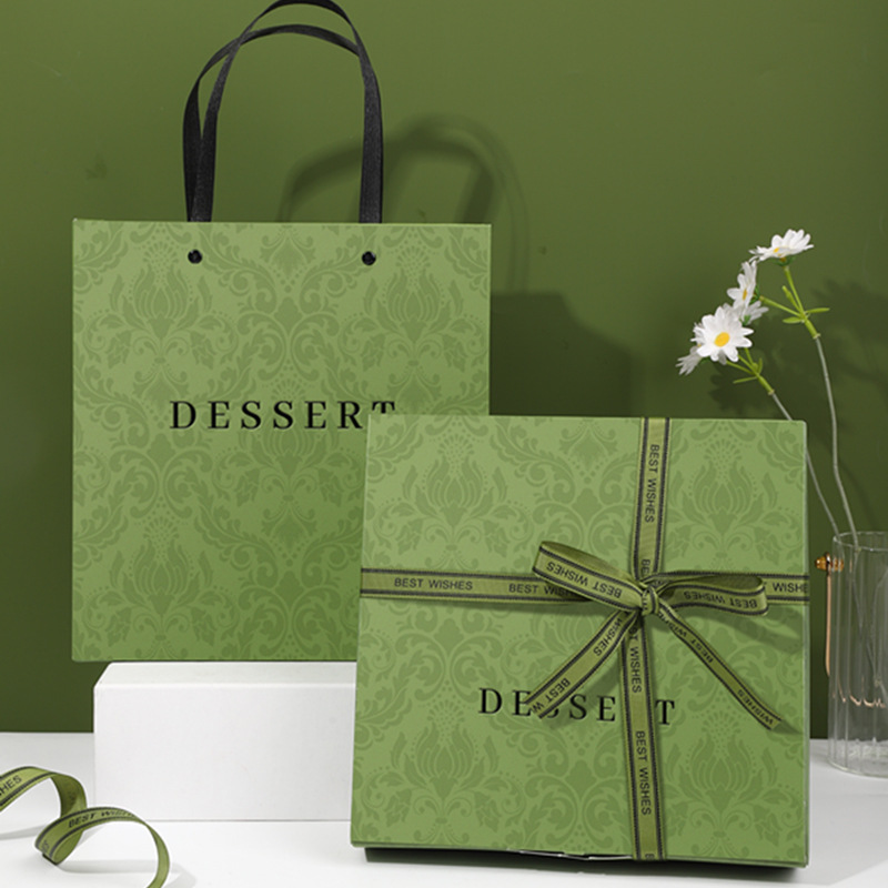 2024 Mung Bean Ice Cream Packaging Box Gift Box Mid-Autumn Festival Flip Egg Yolk Crispy 9-Gate Ice Skin Mooncake Pastry Box