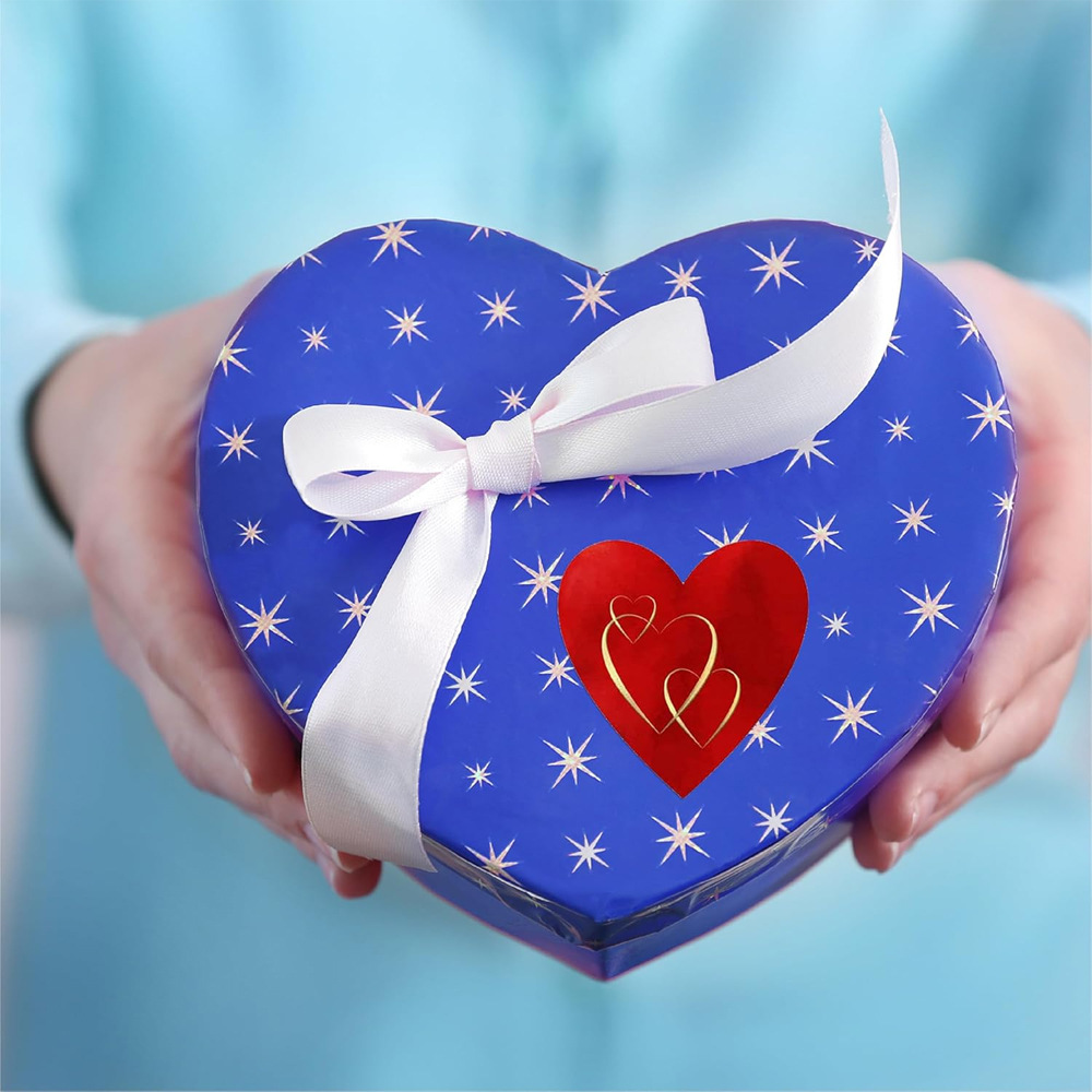 500 piezas de 1/1,5 pulgadas de pegatinas de San Valentín de amor pegatinas de sellado 3 tipos de etiquetas adhesivas de decoración de regalos estampadas