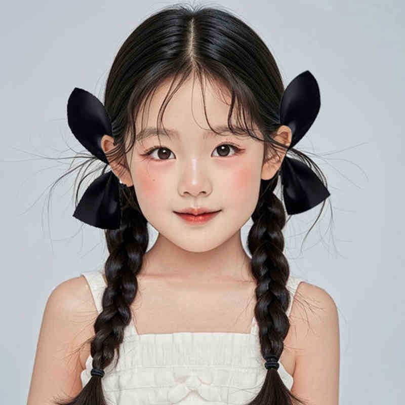 2025新型の両面蝶結びの小さいクリップの女の子の気質の精霊の耳のピンの側の前髪の砕毛のカードの女性|undefined