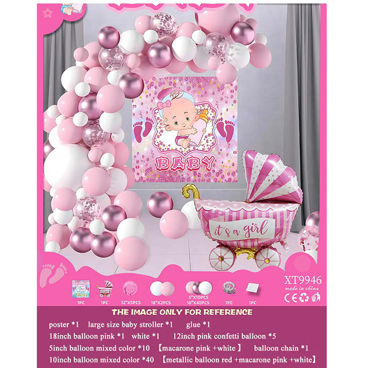 Fiesta de cumpleaños redonda escena diseño decorativo globo traje de juguete para niños globo de aluminio letras y números